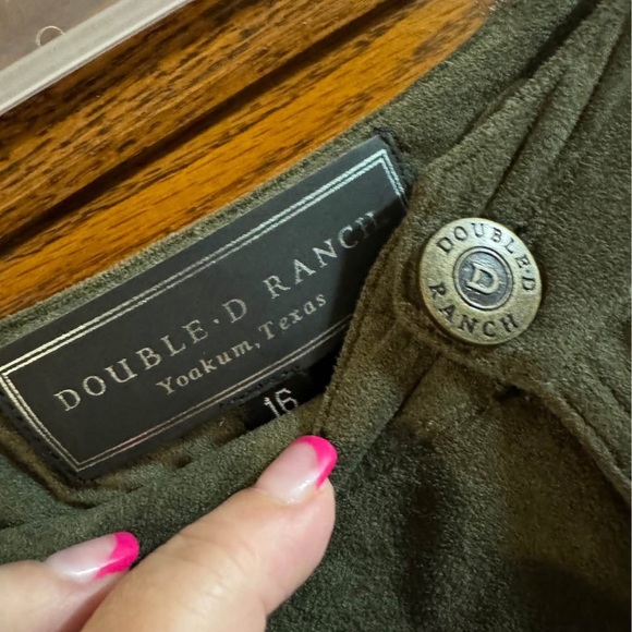 Double d ranch alfalfa suede front pants sz 16 - Picture 3 of 4